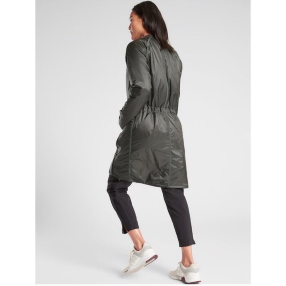 NWT Athleta Summit PrimaLoft Shell Army Green Insulated Lightweight Jacket - Picture 2 of 6